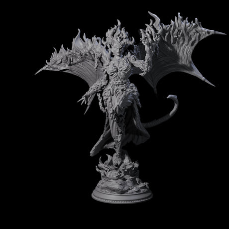 Flaming Erinys Miniature for Dungeons and Dragons, Pathfinder or other TTRPGs