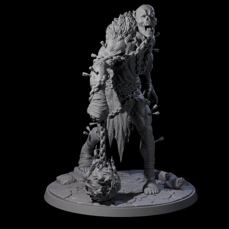 Flaming Mace Undead Giant Miniature for Dungeons and Dragons, Pathfinder or other TTRPGs