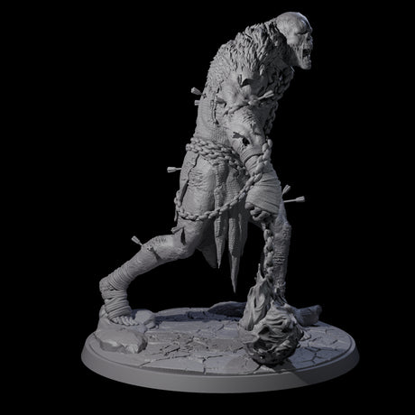 Flaming Mace Undead Giant Miniature for Dungeons and Dragons, Pathfinder or other TTRPGs