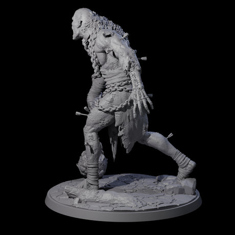 Flaming Mace Undead Giant Miniature for Dungeons and Dragons, Pathfinder or other TTRPGs
