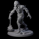 Flaming Mace Undead Giant Miniature for Dungeons and Dragons, Pathfinder or other TTRPGs