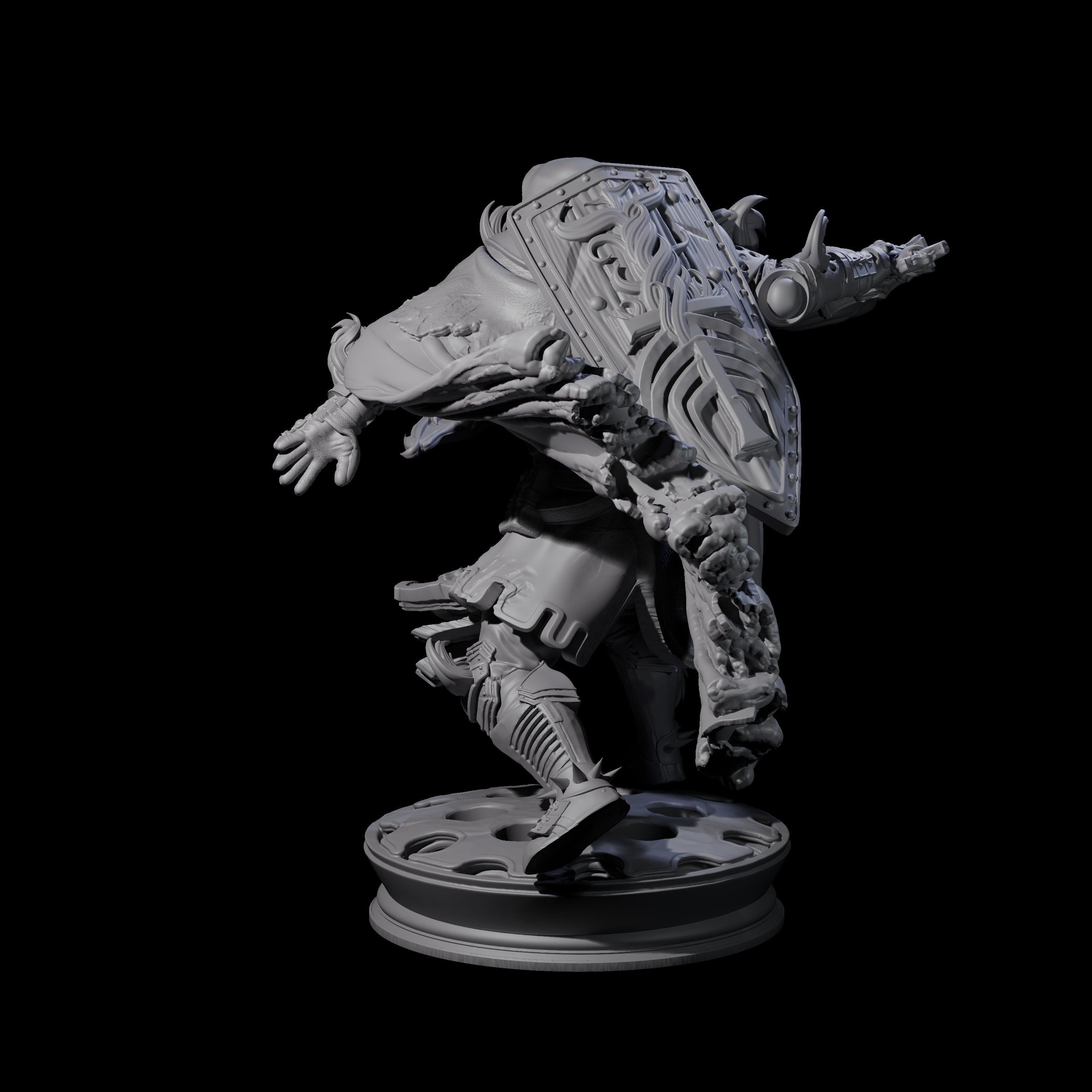 Flaming Masked Fighter Miniature for Dungeons and Dragons, Pathfinder or other TTRPGs