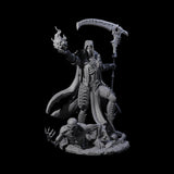 Flaming Necromancer Miniature for Dungeons and Dragons, Pathfinder or other TTRPGs