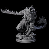 Flaming Rakshasa Miniature for Dungeons and Dragons, Pathfinder or other TTRPGs