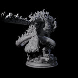 Flaming Rakshasa Miniature for Dungeons and Dragons, Pathfinder or other TTRPGs