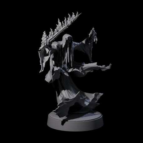 Flaming Wraith A Miniature for Dungeons and Dragons, Pathfinder or other TTRPGs
