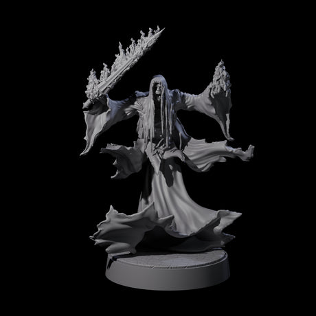 Flaming Wraith A Miniature for Dungeons and Dragons, Pathfinder or other TTRPGs