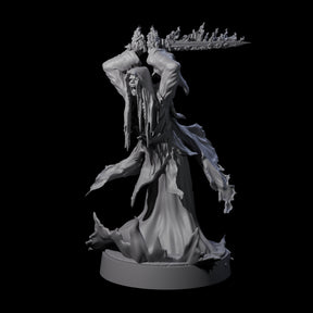 Flaming Wraith D Miniature for Dungeons and Dragons, Pathfinder or other TTRPGs