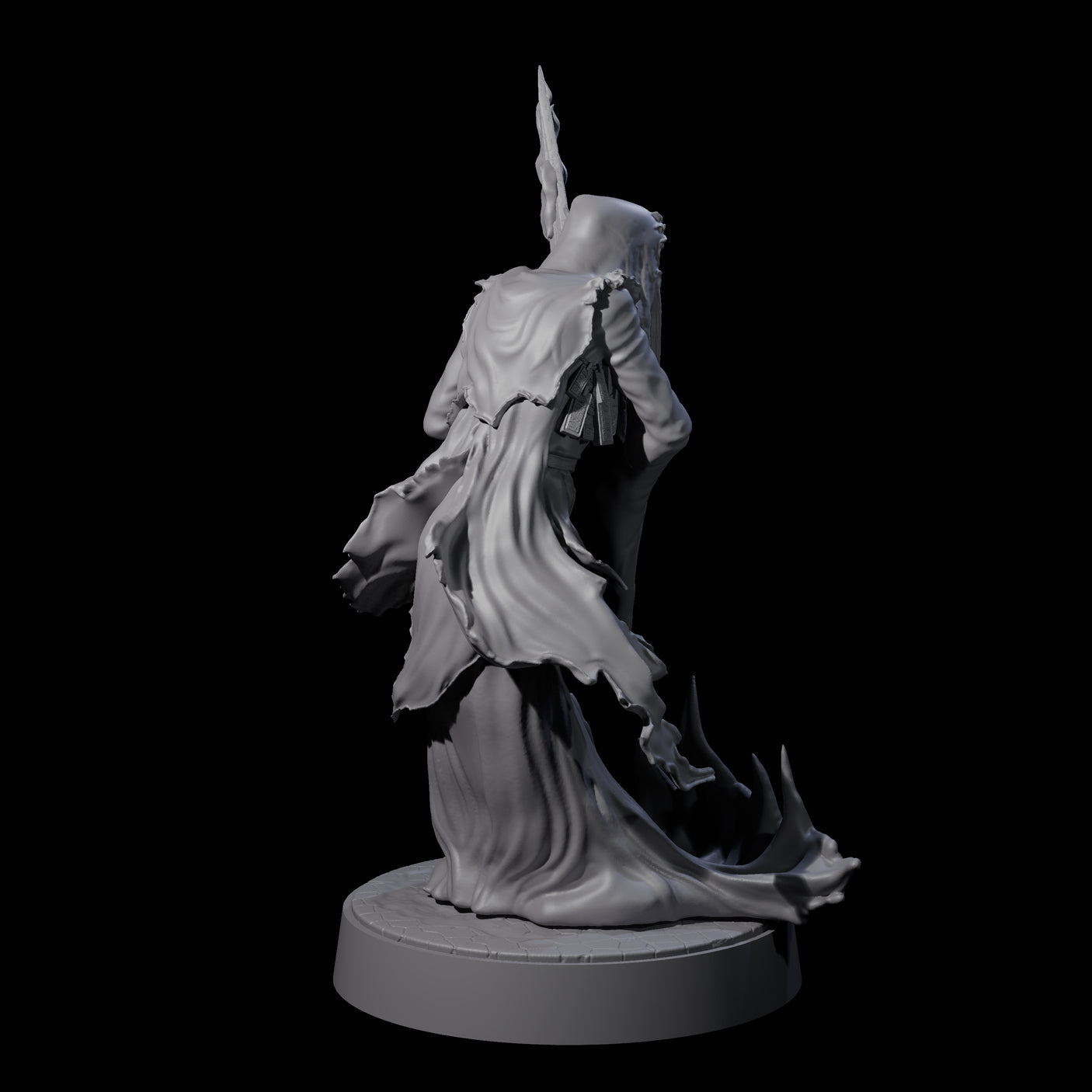Flaming Wraith E Miniature for Dungeons and Dragons, Pathfinder or other TTRPGs