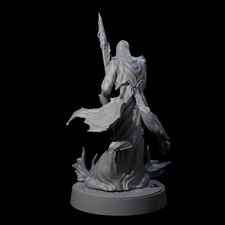 Flaming Wraith E Miniature for Dungeons and Dragons, Pathfinder or other TTRPGs