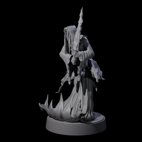 Flaming Wraith E Miniature for Dungeons and Dragons, Pathfinder or other TTRPGs