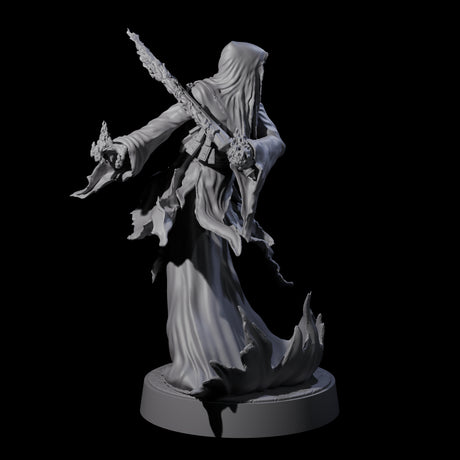 Flaming Wraith F Miniature for Dungeons and Dragons, Pathfinder or other TTRPGs