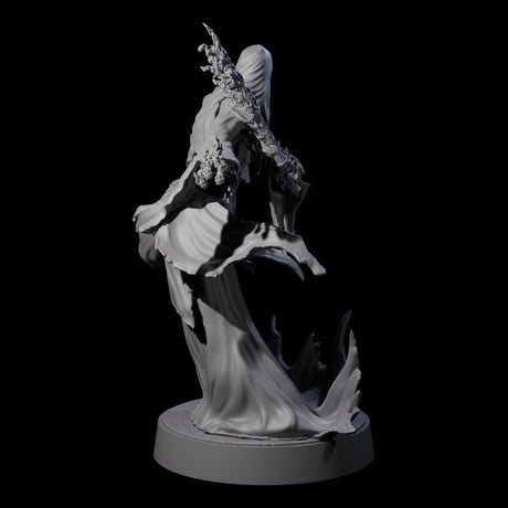 Flaming Wraith F Miniature for Dungeons and Dragons, Pathfinder or other TTRPGs