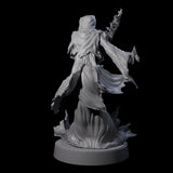 Flaming Wraith F Miniature for Dungeons and Dragons, Pathfinder or other TTRPGs
