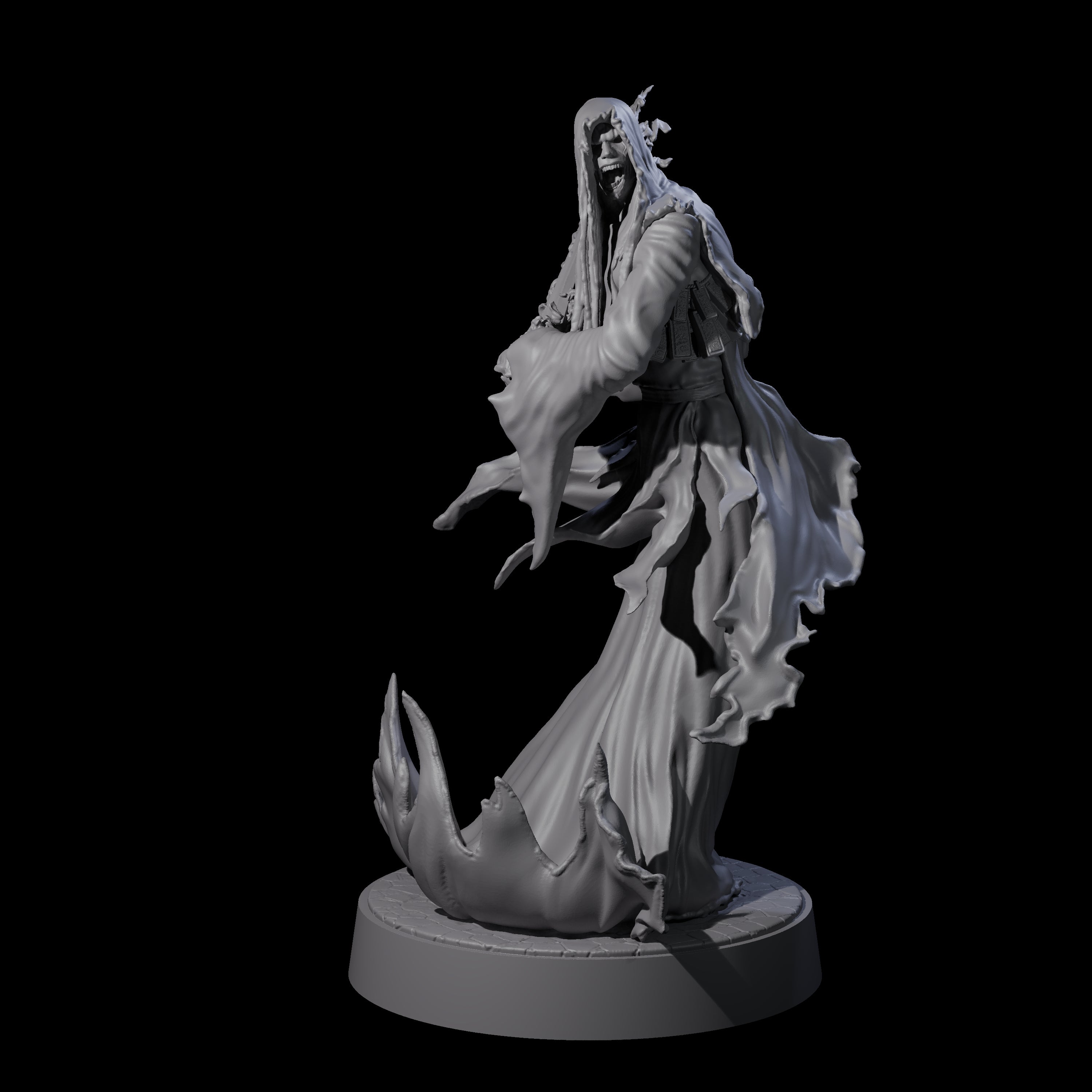 Flaming Wraith F Miniature for Dungeons and Dragons, Pathfinder or other TTRPGs