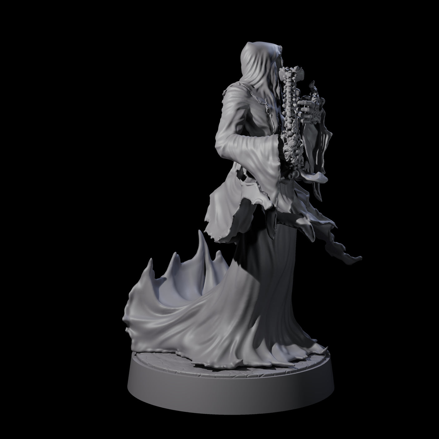 Flaming Wraith G Miniature for Dungeons and Dragons, Pathfinder or other TTRPGs