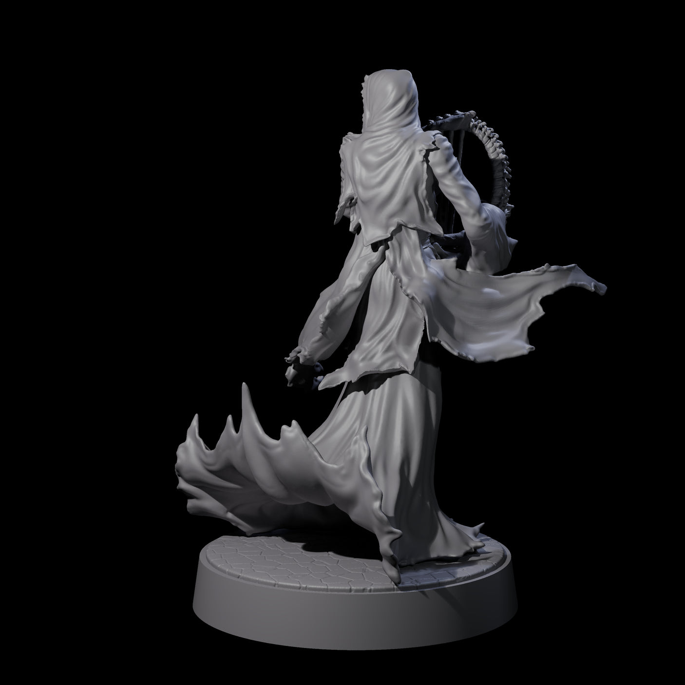 Flaming Wraith G Miniature for Dungeons and Dragons, Pathfinder or other TTRPGs
