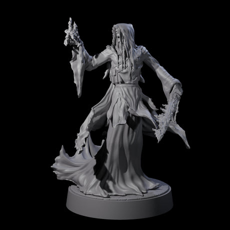 Flaming Wraith H Miniature for Dungeons and Dragons, Pathfinder or other TTRPGs