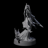 Flaming Wraith H Miniature for Dungeons and Dragons, Pathfinder or other TTRPGs