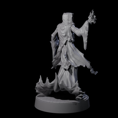 Flaming Wraith H Miniature for Dungeons and Dragons, Pathfinder or other TTRPGs