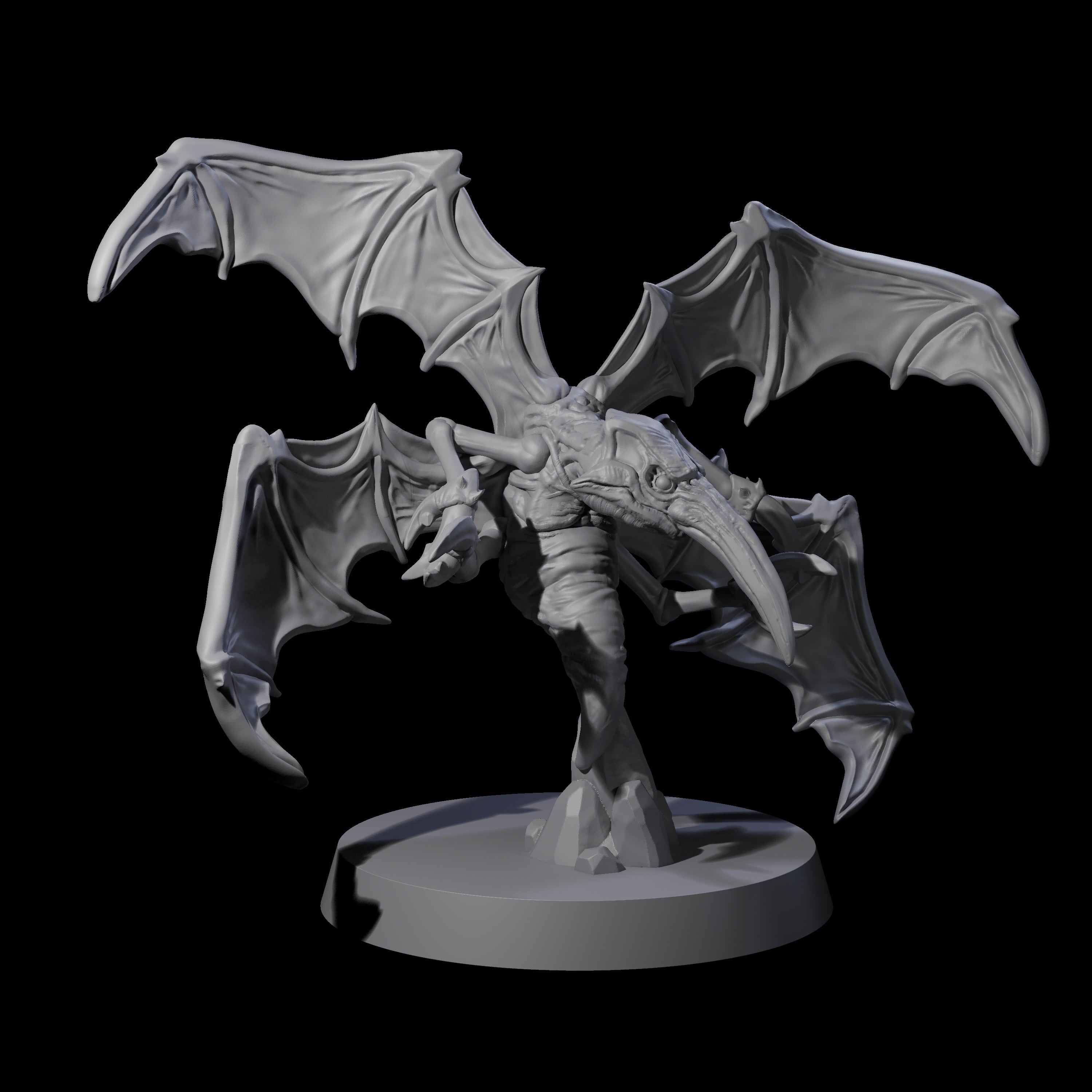 Flapping Fire Stirge Miniature for Dungeons and Dragons, Pathfinder or other TTRPGs