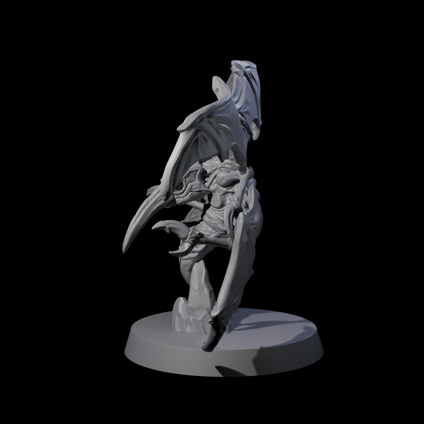 Flapping Fire Stirge Miniature for Dungeons and Dragons, Pathfinder or other TTRPGs