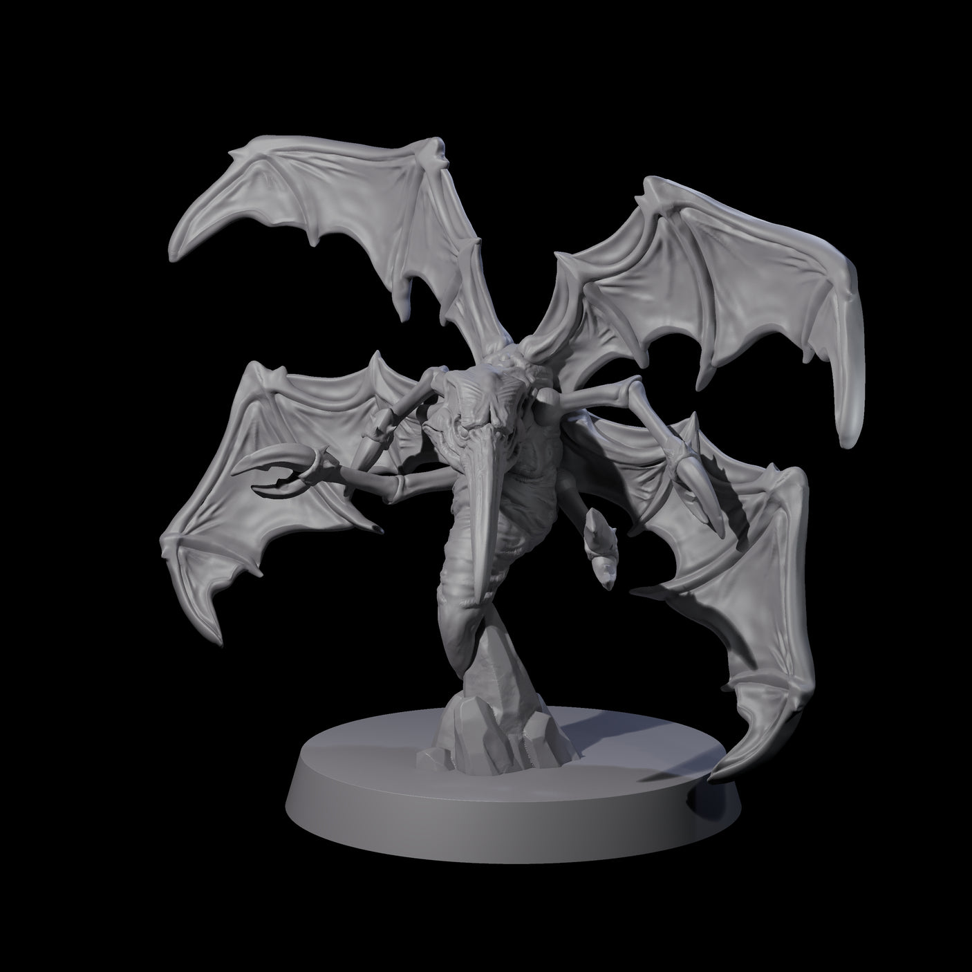 Flapping Fire Stirge Miniature for Dungeons and Dragons, Pathfinder or other TTRPGs