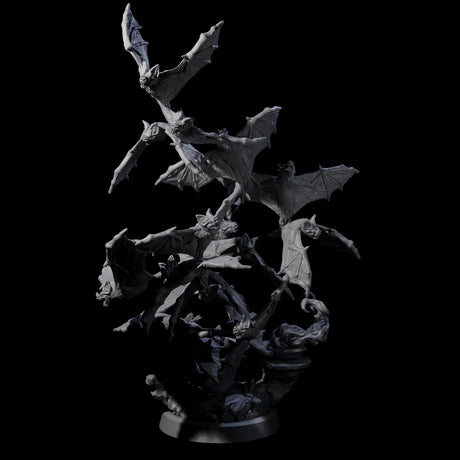 Flapping Swarm of Vampire Bats Miniature for Dungeons and Dragons, Pathfinder or other TTRPGs