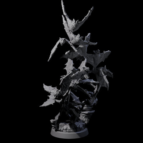 Flapping Swarm of Vampire Bats Miniature for Dungeons and Dragons, Pathfinder or other TTRPGs