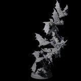 Flapping Swarm of Vampire Bats Miniature for Dungeons and Dragons, Pathfinder or other TTRPGs