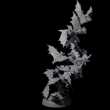 Flapping Swarm of Vampire Bats Miniature for Dungeons and Dragons, Pathfinder or other TTRPGs