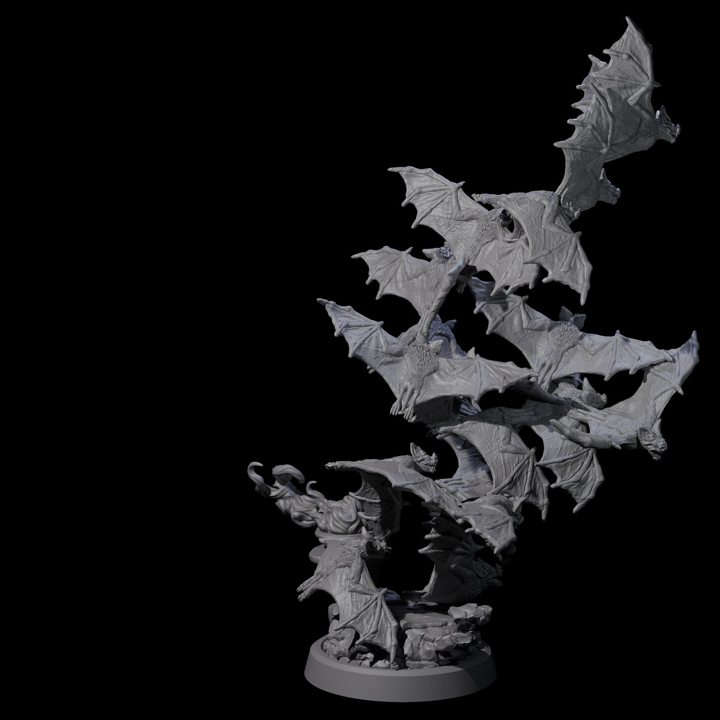 Flapping Swarm of Vampire Bats Miniature for Dungeons and Dragons, Pathfinder or other TTRPGs