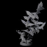 Flapping Swarm of Vampire Bats Miniature for Dungeons and Dragons, Pathfinder or other TTRPGs