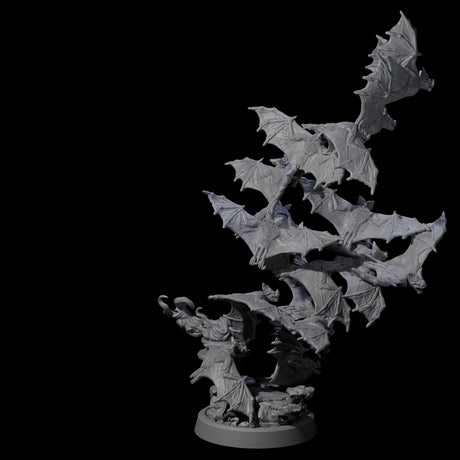 Flapping Swarm of Vampire Bats Miniature for Dungeons and Dragons, Pathfinder or other TTRPGs