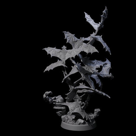 Flapping Swarm of Vampire Bats Miniature for Dungeons and Dragons, Pathfinder or other TTRPGs