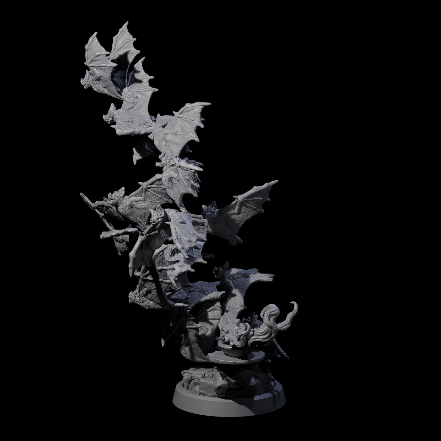 Flapping Swarm of Vampire Bats Miniature for Dungeons and Dragons, Pathfinder or other TTRPGs