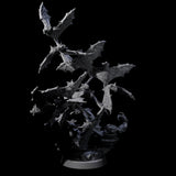 Flapping Swarm of Vampire Bats Miniature for Dungeons and Dragons, Pathfinder or other TTRPGs