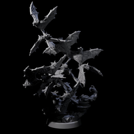 Flapping Swarm of Vampire Bats Miniature for Dungeons and Dragons, Pathfinder or other TTRPGs
