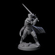 Flat Faced Elf Fighter Miniature for Dungeons and Dragons, Pathfinder or other TTRPGs