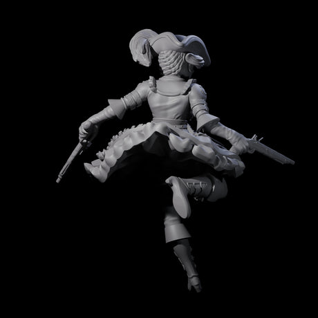 Fleeing Gunslinger Miniature for Dungeons and Dragons, Pathfinder or other TTRPGs