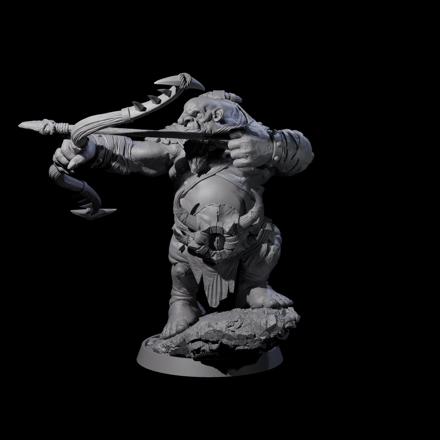 Fleshwarped Ogre Cabal Miniature for Dungeons and Dragons, Pathfinder or other TTRPGs