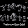 Fleshwarped Ogre Cabal Miniature for Dungeons and Dragons, Pathfinder or other TTRPGs