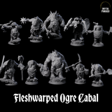 Fleshwarped Ogre Cabal Miniature for Dungeons and Dragons, Pathfinder or other TTRPGs