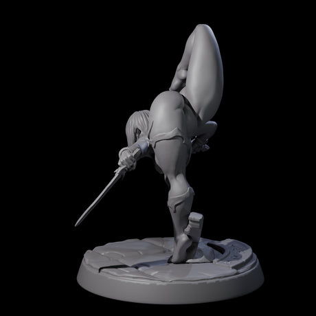 Flexible Drow Pin-up Miniature for Dungeons and Dragons, Pathfinder or other TTRPGs
