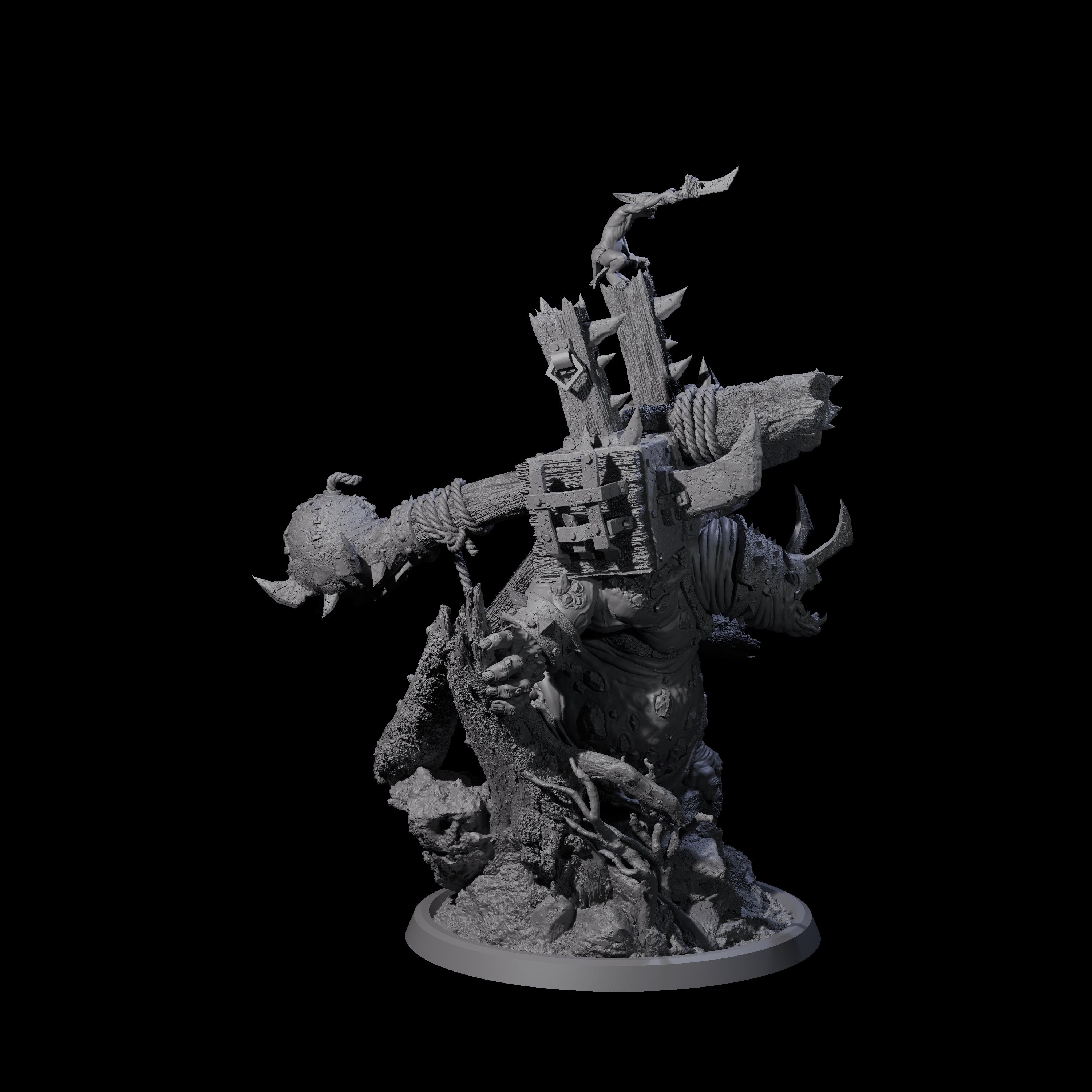 Flinga - The Walking Troll Catapult Miniature for Dungeons and Dragons, Pathfinder or other TTRPGs