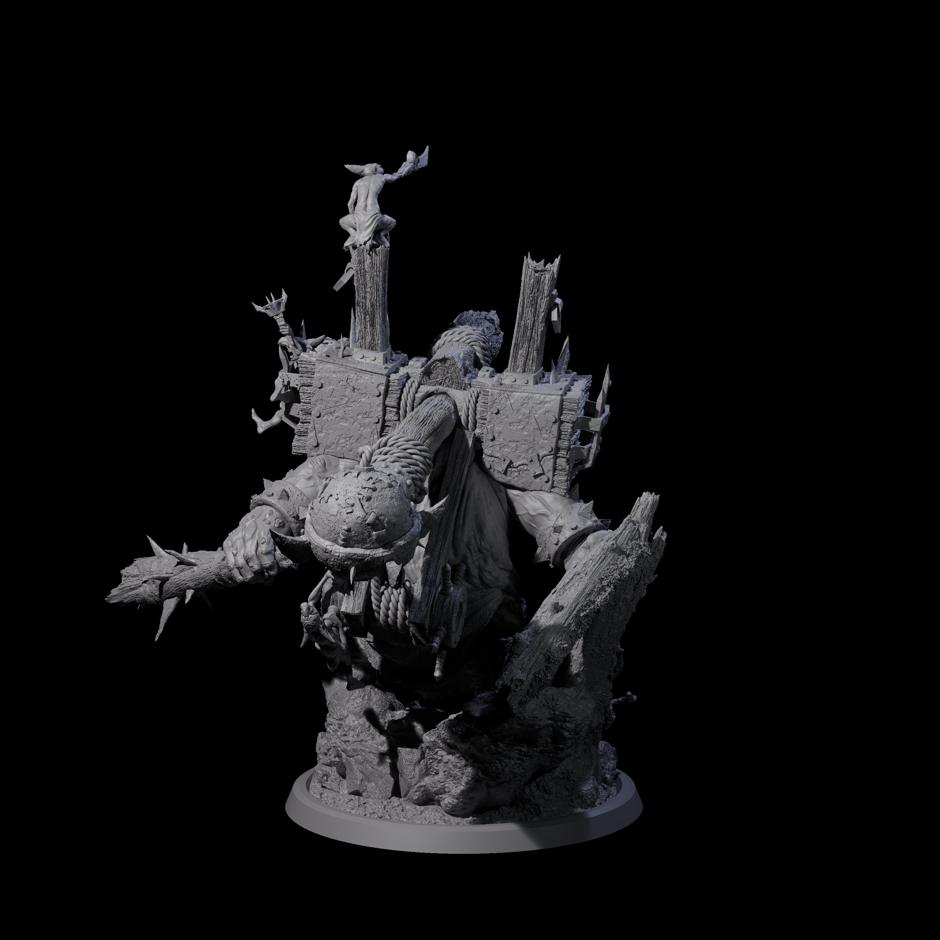 Flinga - The Walking Troll Catapult Miniature for Dungeons and Dragons, Pathfinder or other TTRPGs