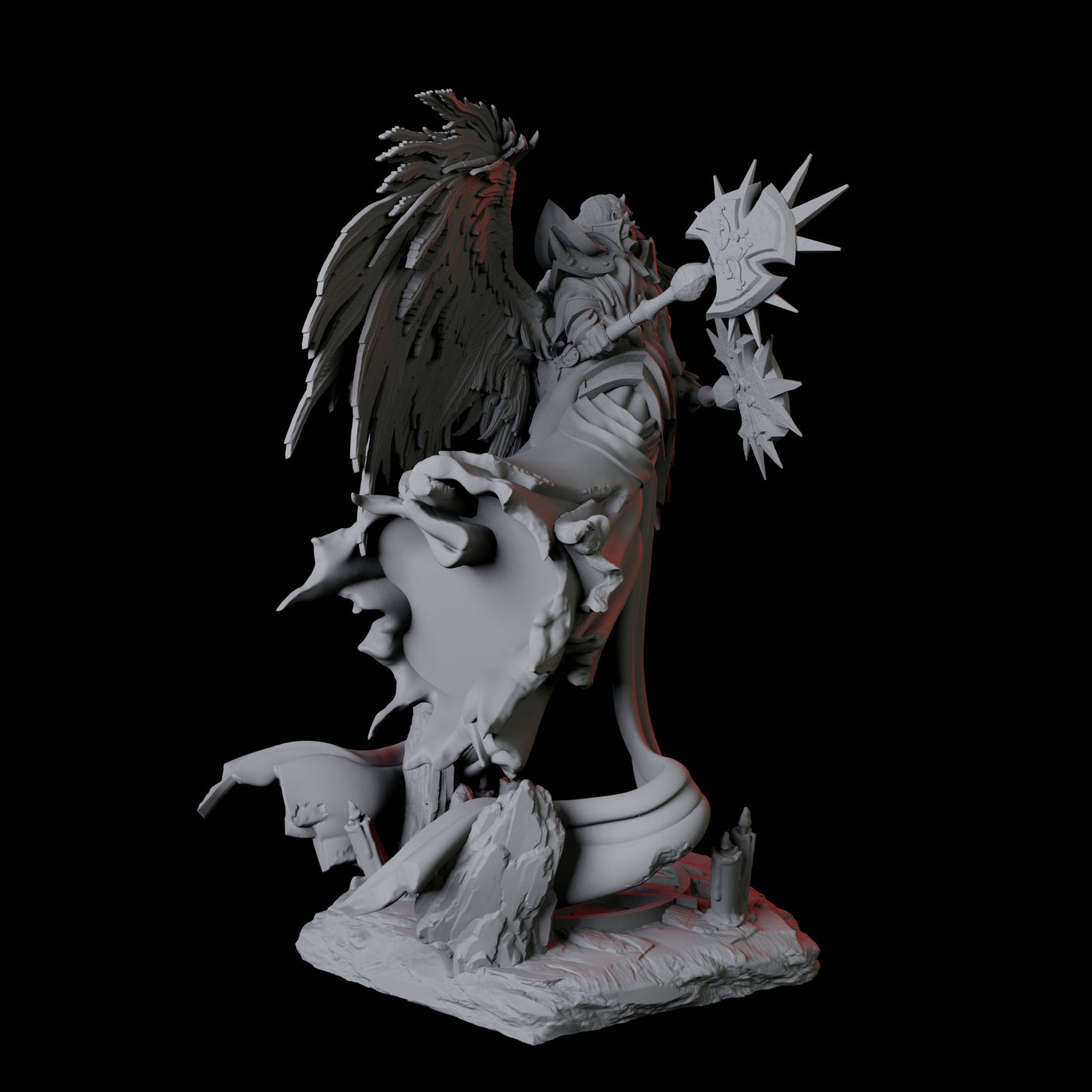 Floating Executioner Devil C Miniature for Dungeons and Dragons, Pathfinder or other TTRPGs