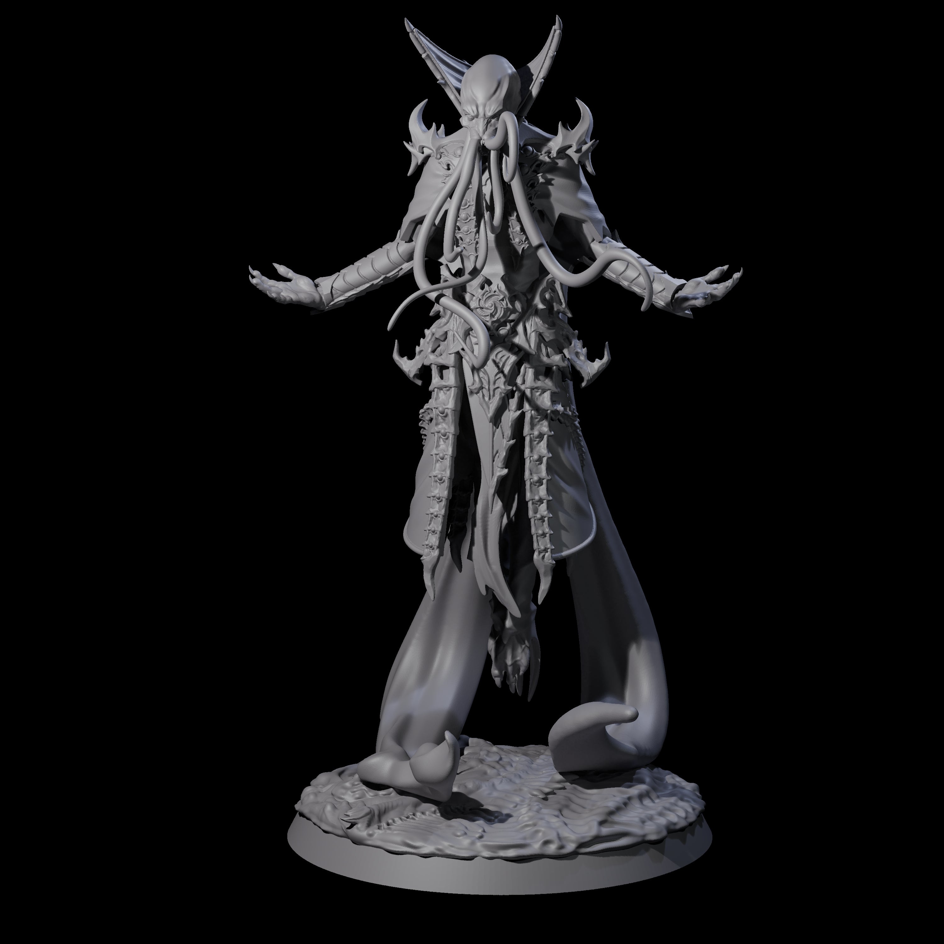 Floating Master Mind Flayer B Miniature for Dungeons and Dragons, Pathfinder or other TTRPGs