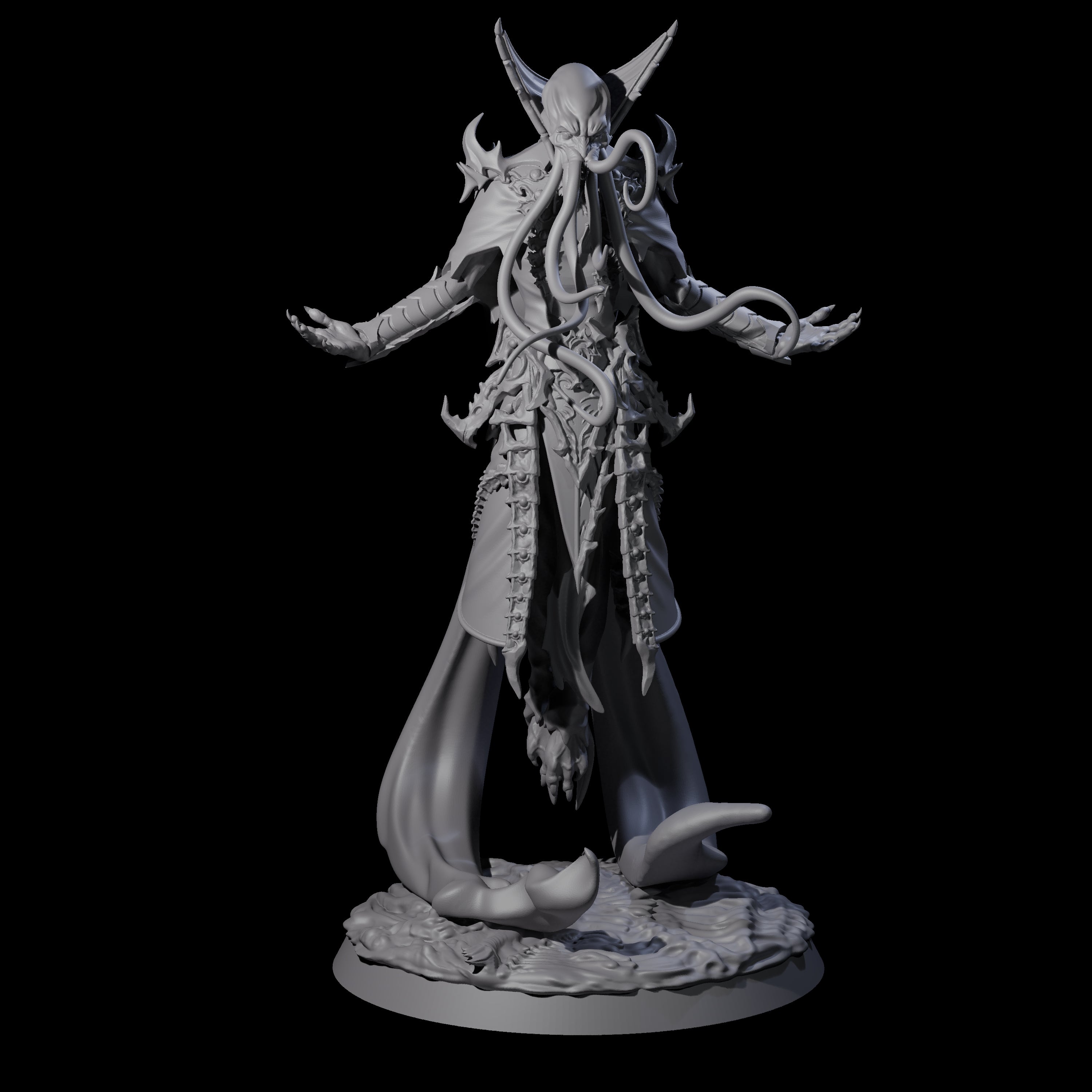 Floating Master Mind Flayer B Miniature for Dungeons and Dragons, Pathfinder or other TTRPGs