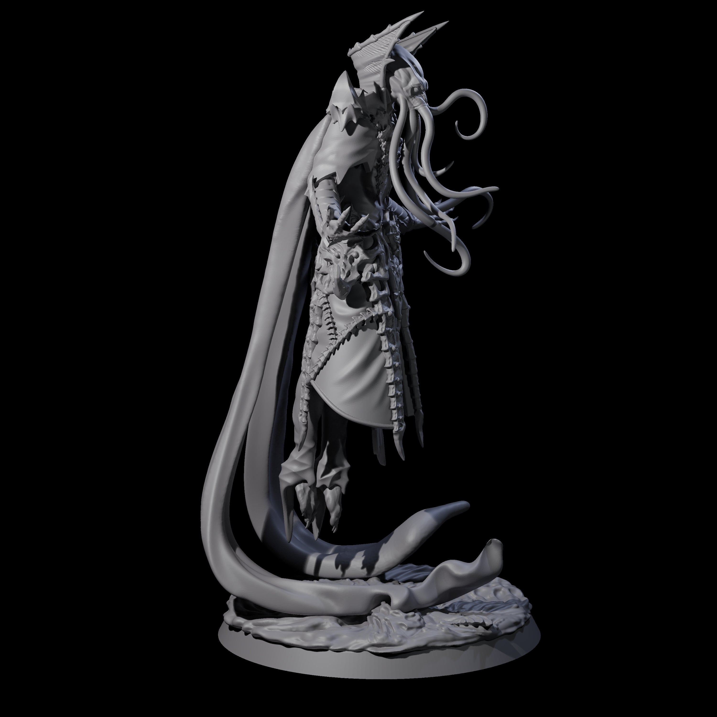 Floating Master Mind Flayer B Miniature for Dungeons and Dragons, Pathfinder or other TTRPGs
